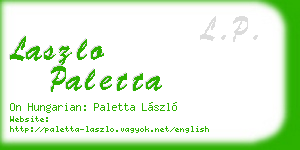 laszlo paletta business card